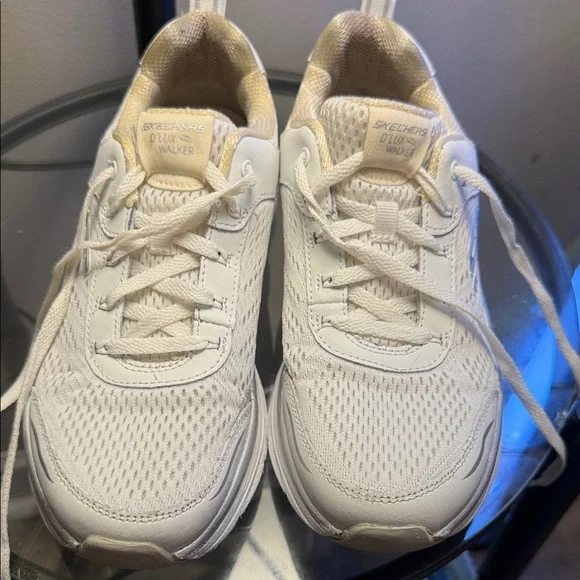 Skechers White and Cream Athletic Sneakers - Picture 5 of 6